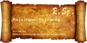 Reizinger Szilárda névjegykártya